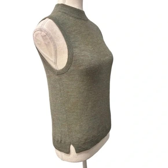 Wilfred Free Mock Neck Knit Top in Olive Green Size XXS - Picture 5 of 7